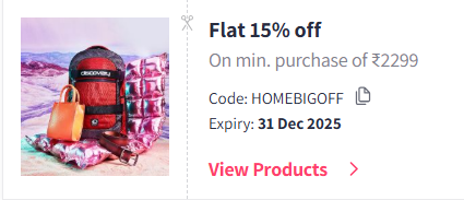 Image of Myntra Coupon: Flat 15% off on Home & Kitchen Appliances