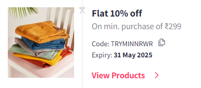 Image of Myntra Coupon: Flat 15% off on Men's Fashion & Clothing