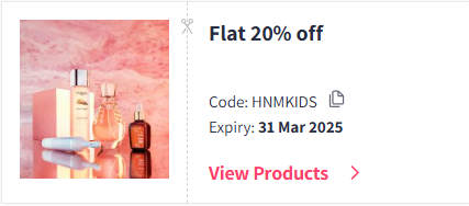 Image of Myntra Coupon: Flat 20% Off on H&M Kid's Fashion