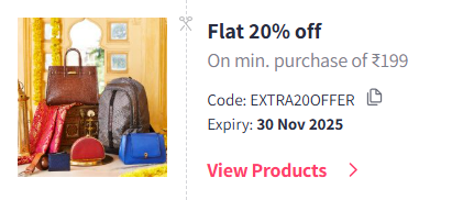 Image of Myntra Coupon: Flat 20% off on Fashion & Personal Care