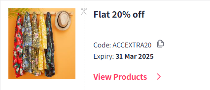 Image of Myntra Coupon: Flat 20% off on Mobiles Accessories & Smart Watches