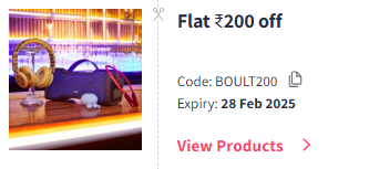 Image of Myntra Coupon: Flat ₹200 Off On BOULT AUDIO Earbuds