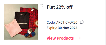 Image of Myntra Coupon: Flat 22% Off on Arctic Fox Mouse