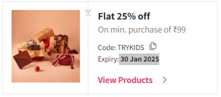 Image of Myntra Coupon : Flat 25% Discount on Kid's Fashion