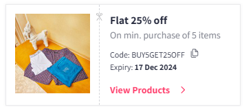 Image of Myntra Coupon: Flat 25% off on Jewellery & Kids fashion