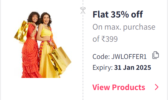 Image of Myntra Coupon : Flat 35% Discount on Min. Purchase of ₹399