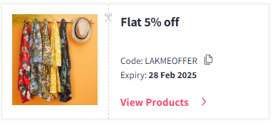 Image of Myntra Coupon: Flat 5% Off On Lakme Products