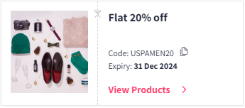 Image of Myntra Coupon: Get Flat 20% off on Men U.S. Polo Assn. with Coupon Code