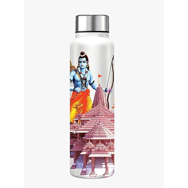 Image of NIRLON Jay Shree Ram Stainless Steel Water Bottle 1000ML