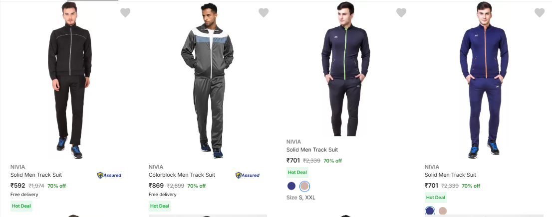 Image of NIVIA Men's Track Suit Available At 70% Discount on Flipkart