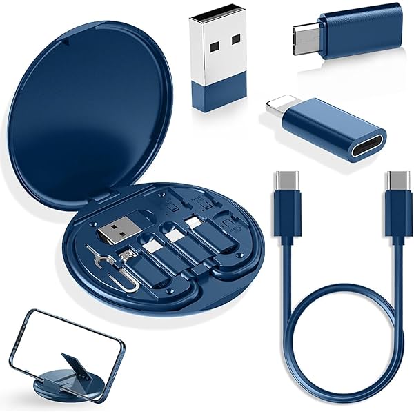 Image of NOCXTUN Multifunctional Data Cable Conversion Head with Storage Box & SIM Tool