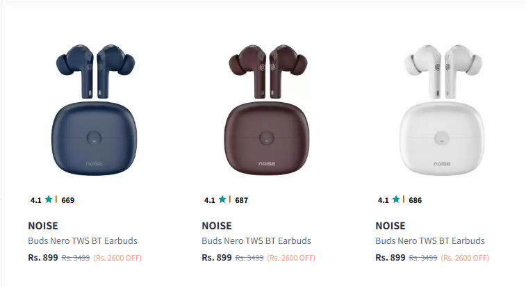 Image of NOISE Noise Buds Nero Truly Wireless Earbuds Starting @ ₹899