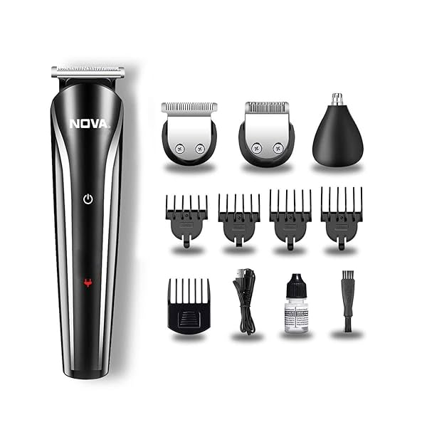 Image of NOVA NG 1145/05 Trimmer 60 min Runtime 9 Length Settings (Black, Silver)