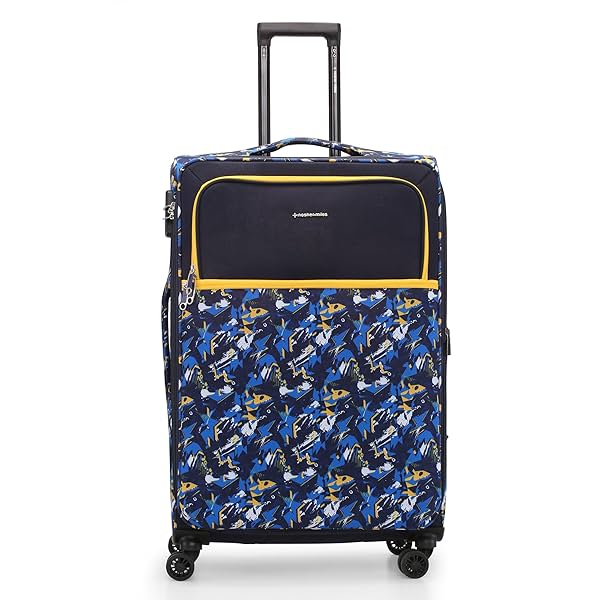 Image of Nasher Miles Bristol Expander Soft-Sided Polyester Printed Luggage Bag 28 inch |75cm Trolley Bag