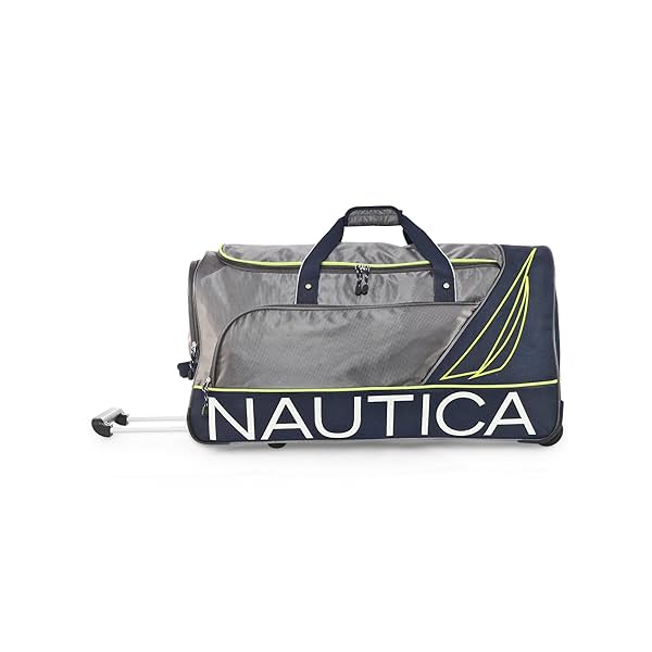 Image of Nautica 2 Wheel Polyester 21 Cms Duffle Trolley Bag 