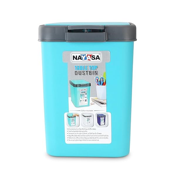 Image of Nayasa Door Dustbin Small 14 Ltrs. - Blue