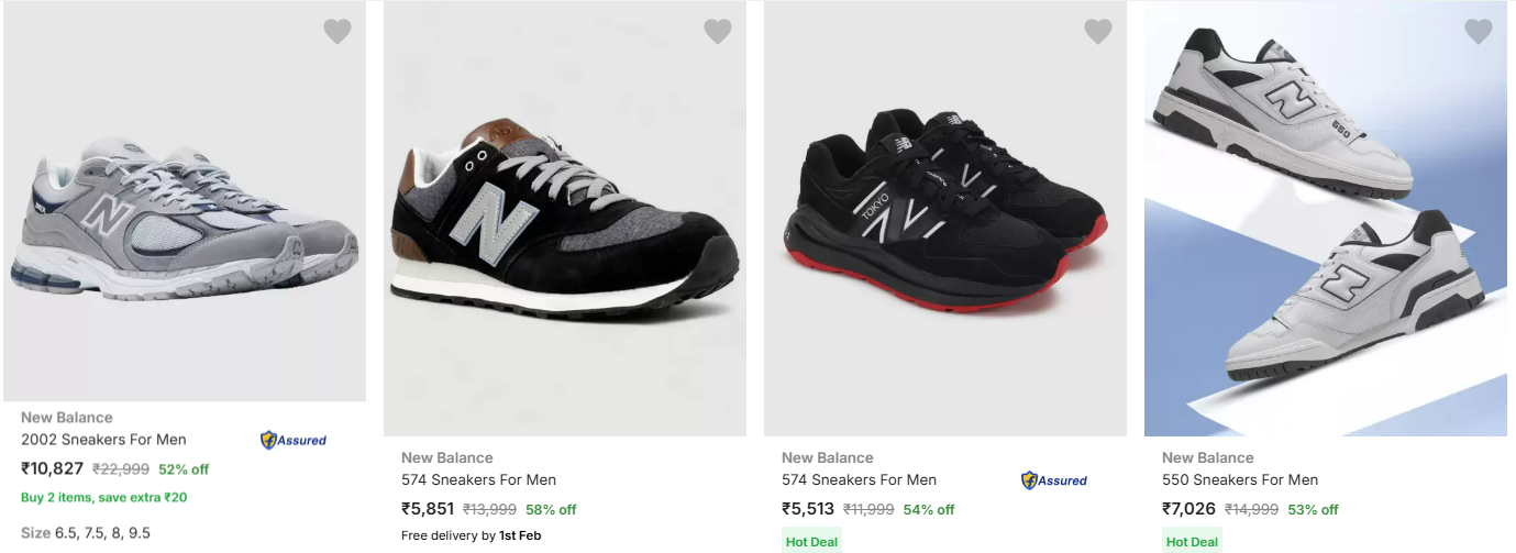 Image of New Balance Men’s Casual Shoes at 50% - 60% Discount