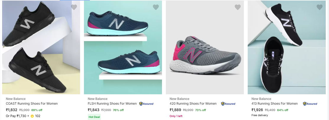 Image of New Balance Women's Running Shoes at Minimum 60% Discount