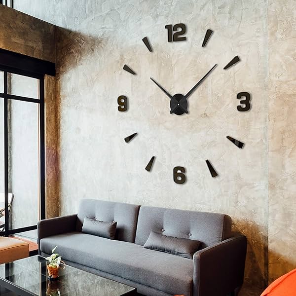 Image of Niceguy Solutions Acrylic Diy Wall Clock-Frameless 3D-Style Analog Timekeeper For Home