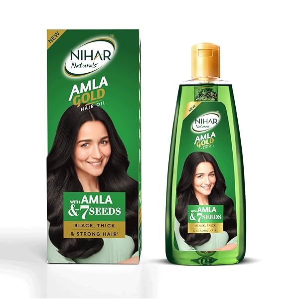 Image of Nihar Naturals Amla Gold Hair Oil, Amla & 7 Seeds Oil