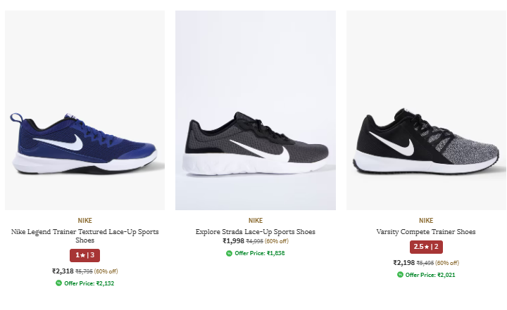 Image of Nike Men's Shoes Minimum 50% Discount