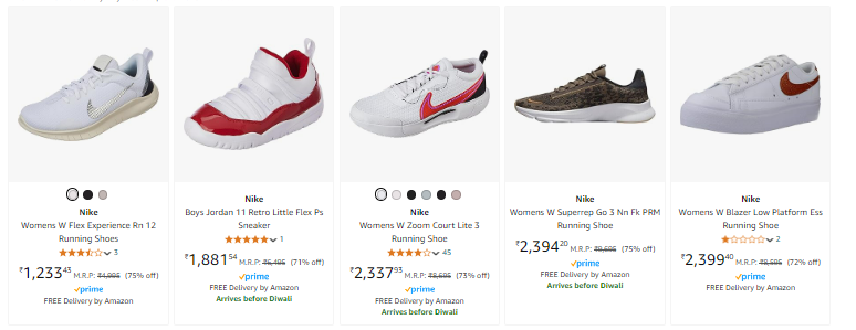 Image of Nike Shoes Minimum 70% Discount