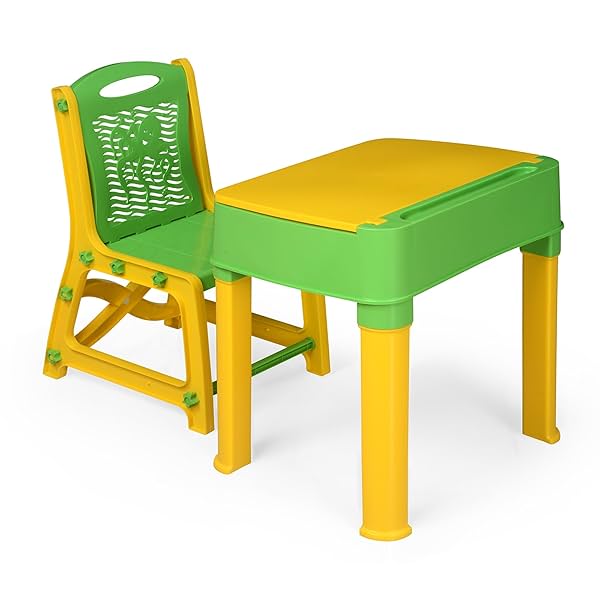 Image of Nilkamal Apple Junior Study Table and Chair Set with Storage for Stationary |Suitable for 3 to 5 Years Age