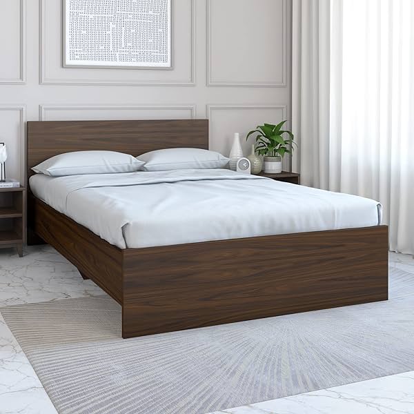 Image of Nilkamal Arthur Engineered Wood Bed Without Storage 