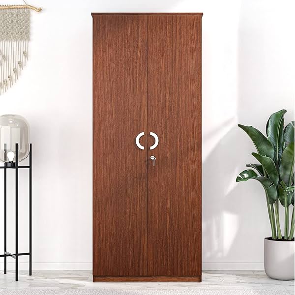 Image of Nilkamal Massif 2 Door Wardrobe Without Mirror Engineered Wood Almirah1 Hanging Rode 