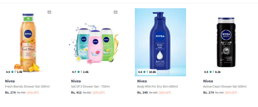 Image of Nivea Beauty Products up- to 80% Discount