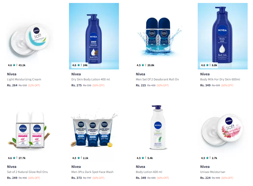 Image of Nivea Beauty and Personal Care @ Flat 50% Discount