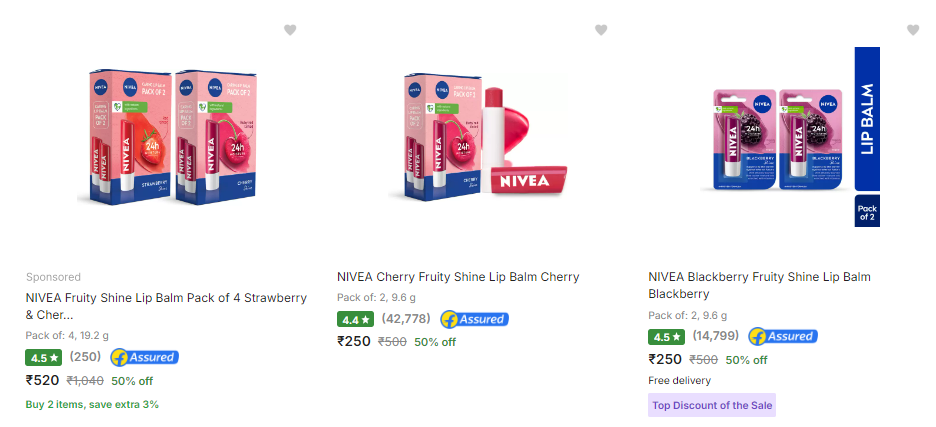 Image of Nivea Lip Balm Up to 50% Discount