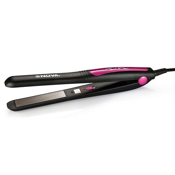 Image of Nova NHS - 840 Selfie Hair Straightener for Women (Pink)