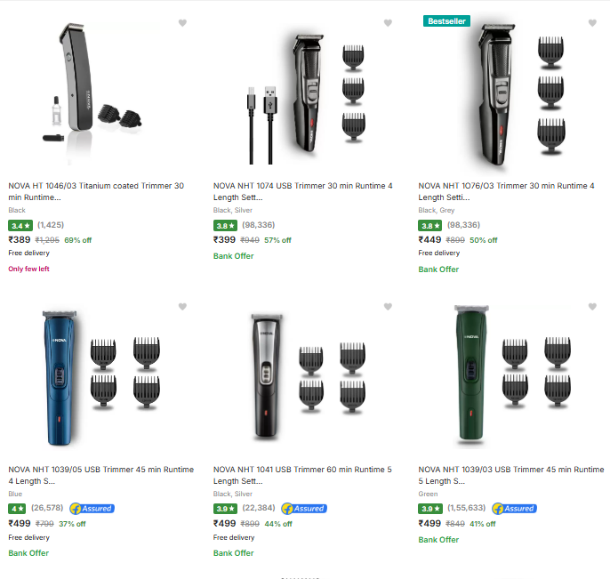 Image of Nova Trimmers Starting At ₹389