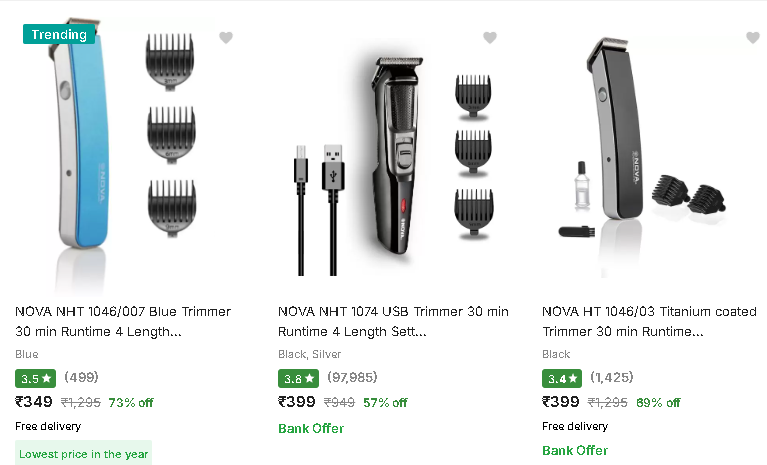 Image of Nova Trimmers starting @ ₹349 