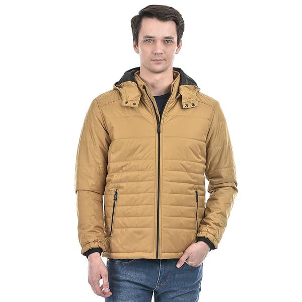 Image of Numero Uno Men's Autumn Gold Puffer Jacket