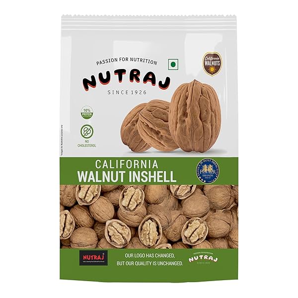 Image of Nutraj California Walnut Inshell Whole 1Kg Pouch|Akhrot|Dry Fruits & Nuts|Grocery