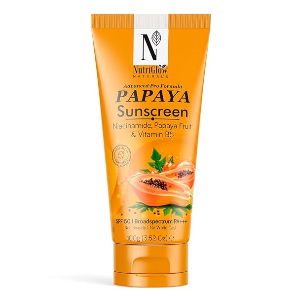 Image of NutriGlow NATURAL'S Advanced Pro Formula Papaya Sunscreen SPF 50