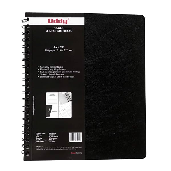 Image of Oddy Wiro Note Book A4 - WR-A4-160 - Set of 1 Pcs