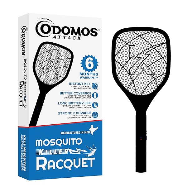 Image of Odomos Anti-Mosquito Rechargeable Racquet with 500mAH Battery