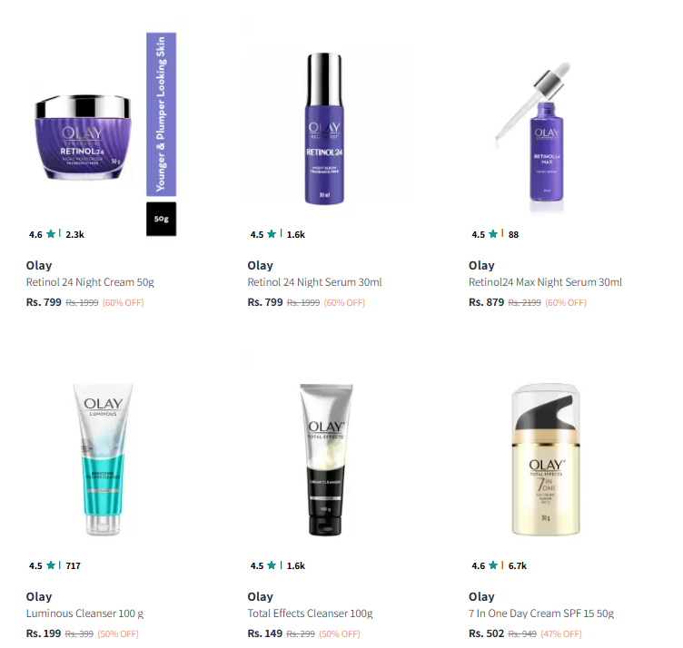 Image of Olay Beauty Products Up-to 70% Discount