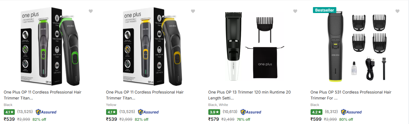 Image of One Plus OP 11 Hair Trimmer up to 82% Discount