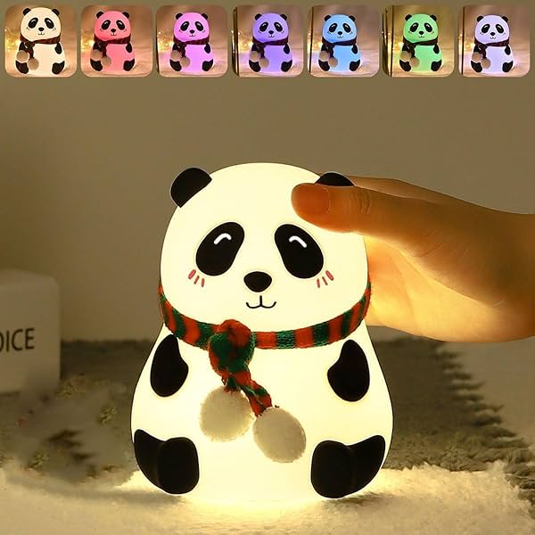 Image of One94Store Rechargeable Silicone Panda Night Light (100gms * pack of 3)