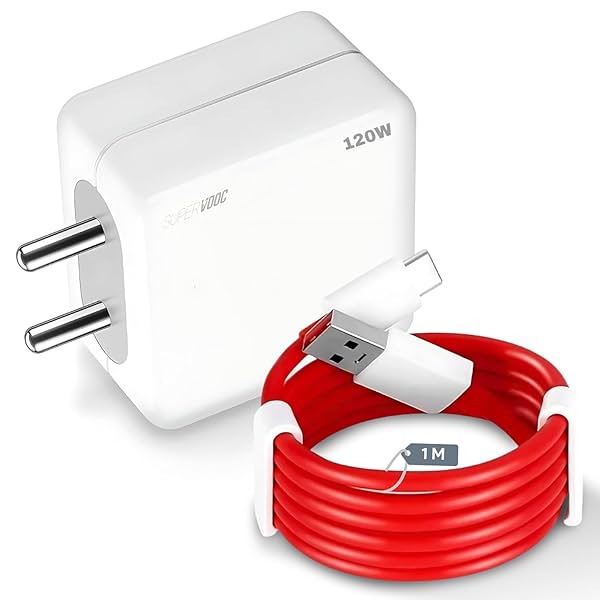 Image of Oneplus SuperVooc 120W Fast Charing Adaptor & Cable Combo Compatible