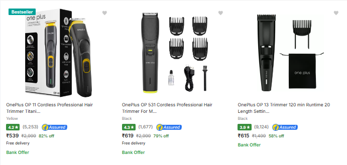 Image of Oneplus Trimmers Starting at ₹539