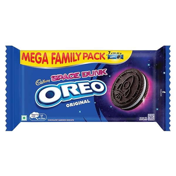 Image of Oreo Cadbury Oreo Vanilla Flavour Crème Sandwich Biscuit