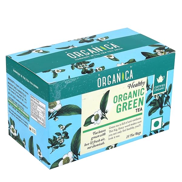 Image of Organica Healthy Organic Green Tea Chai 25 Tea Bags