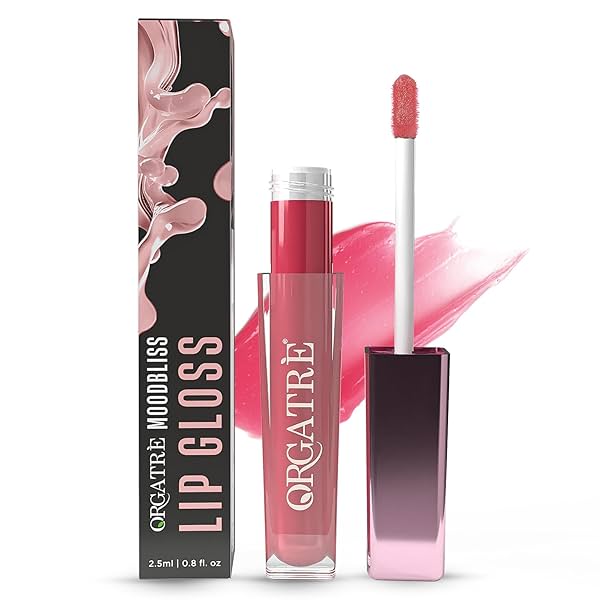 Image of Orgatre Moodbliss Lip Gloss 2.5ml (Red Tones, 2.5 ML)