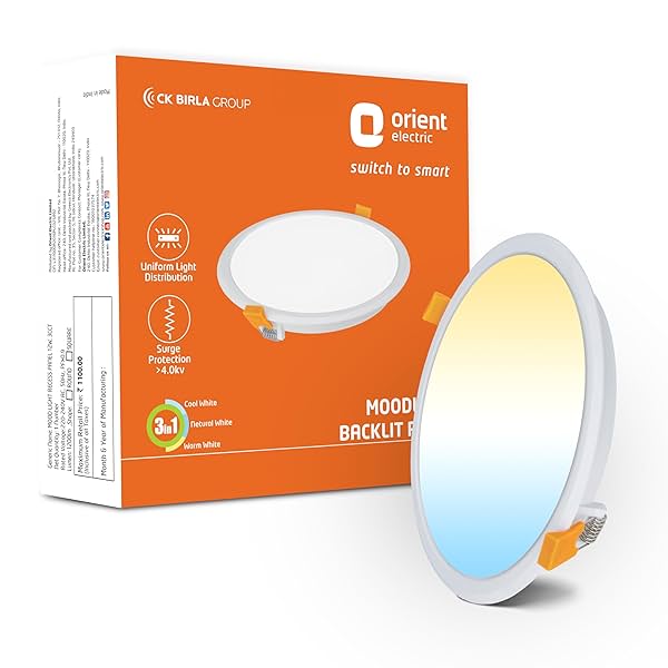 Image of Orient Electric 12W 3-in-1 Recessed LED Panel light