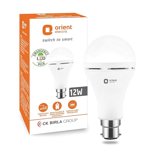 Image of Orient Electric 12W Emergency LED bulb| Rechargeable LED light| 2 hours battery backup